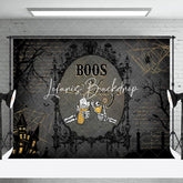 Lofaris Black Beer Skull Boos And Booze Halloween Backdrop
